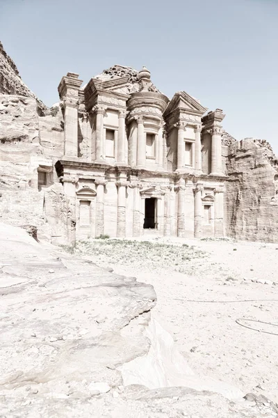 Petra Ürdün Manastırı Güzel Antik Sitesi Merak Worl — Stok fotoğraf