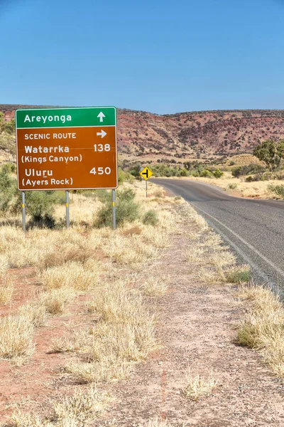 Austrália Conceito Direção Outback Deserto — Fotografia de Stock