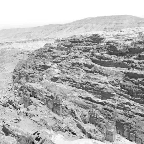 Tumba Sítio Antigo Petra Jordânia Bela Maravilha Mundo — Fotografia de Stock