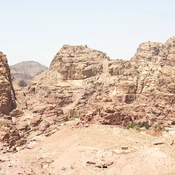 Alto Sítio Antigo Petra Jordânia Bela Maravilha Mundo — Fotografia de Stock