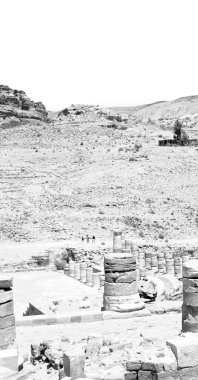 petra, jordan sütunları ve mimari miras antika sokak dolu