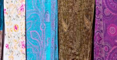 Pamuk geleneksel sembolik Arap eşarp arka plan soyut gibi doku