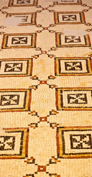 Jordan Antico Mosaico Decorativo Ceramica Romana Come Sfondo — Foto Stock