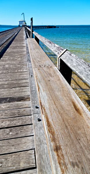 Australia Fraser Island Vecchio Porto Legno Come Concetto Vacanza — Foto Stock