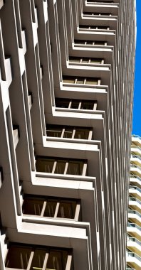 Sydney Avustralya'da gökdelen ve pencere Teras gibi arka plan