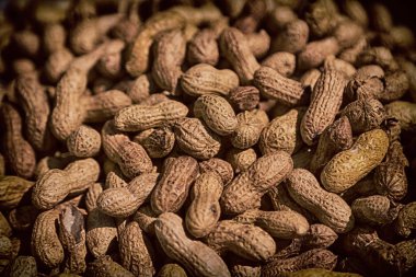 Fıstık gibi sağlıklı gıda ve aperatif kavramı Pazar çok