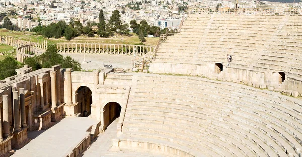 Jerash Jordan Antik Arkeolojik Site Turist Için Klasik Miras — Stok fotoğraf