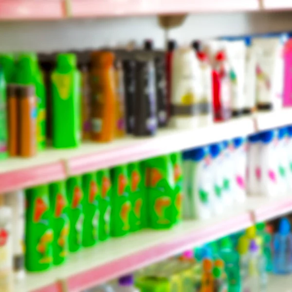 Pełna Kolorów Niewyraźne Supermarkecie Jak Zakupy Koncepcja Tło — Zdjęcie stockowe