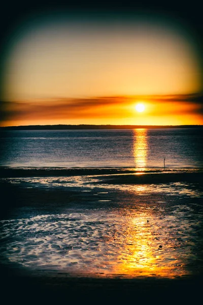 Australien Der Sonnenuntergang Meer Wie Konzept Von Entspannung Und Urlaub — Stockfoto