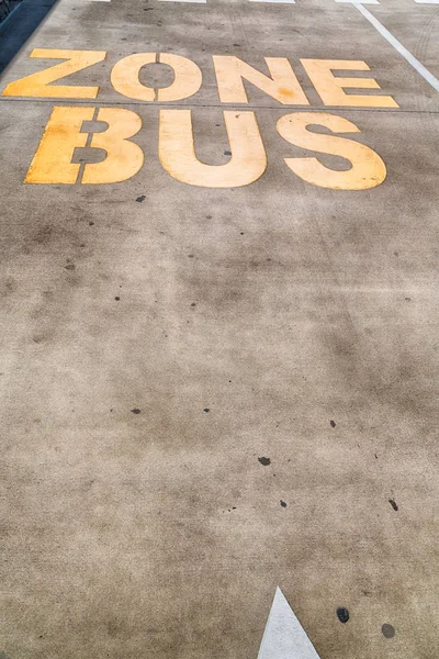 Australien Die Den Asphalt Gemalte Linie Für Die Buszone — Stockfoto