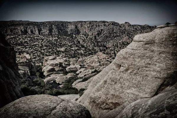 Jordan Scenic Valley Dana Natural Reserve Walking — Stock Photo, Image