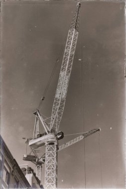 Avustralya iş boş gökyüzü kavramında vinç