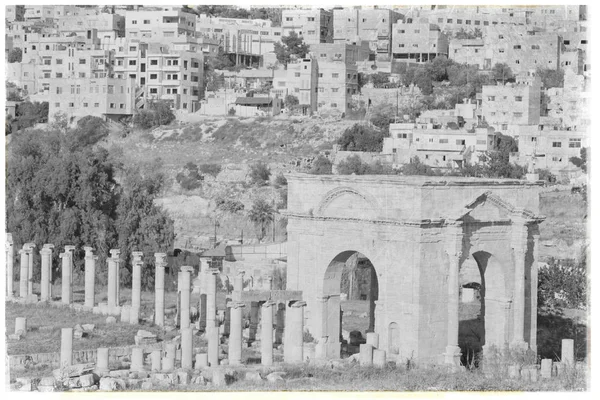 Jerash Jordan Sítio Arqueológico Antigo Património Clássico Turista — Fotografia de Stock