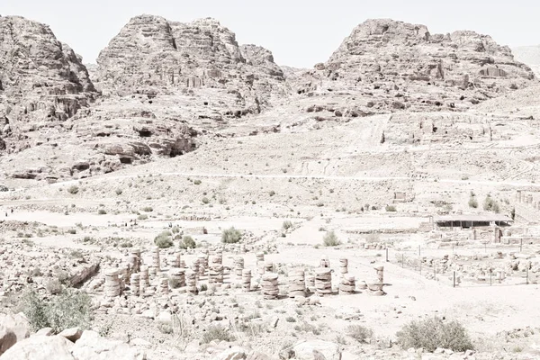 Yüksek Petra Ürdün Worl Güzel Harikası Antik Sitesi — Stok fotoğraf