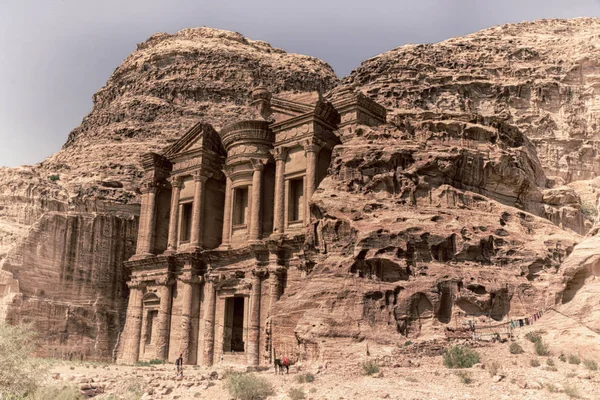 Petra Ürdün Manastırı Güzel Antik Sitesi Merak Worl — Stok fotoğraf