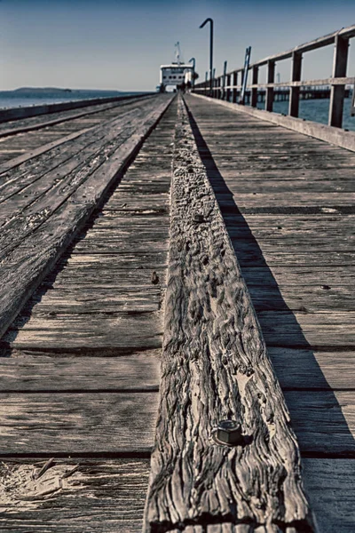 Australia Fraser Island Vecchio Porto Legno Come Concetto Vacanza — Foto Stock