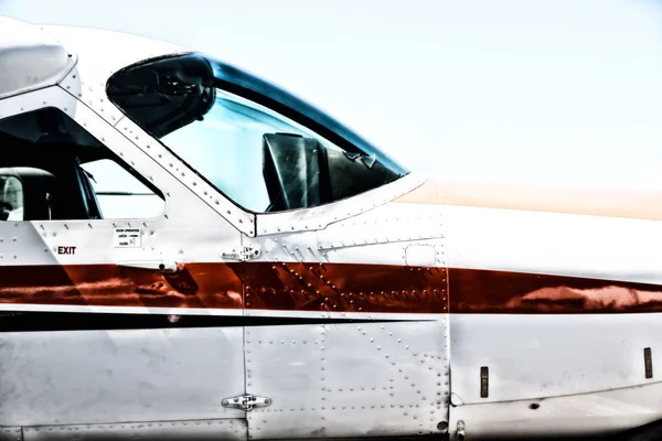 Crains Austalia Fenster Des Wenig Beliebten Flugzeug Parken Auf Dem — Stockfoto