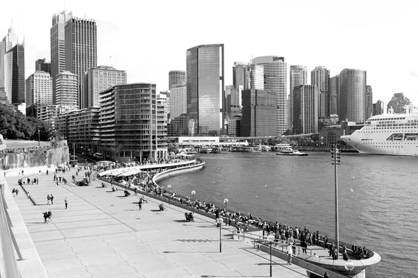 Australien Sydney Vyn Från Bay Skyskrapa Och Hus — Stockfoto