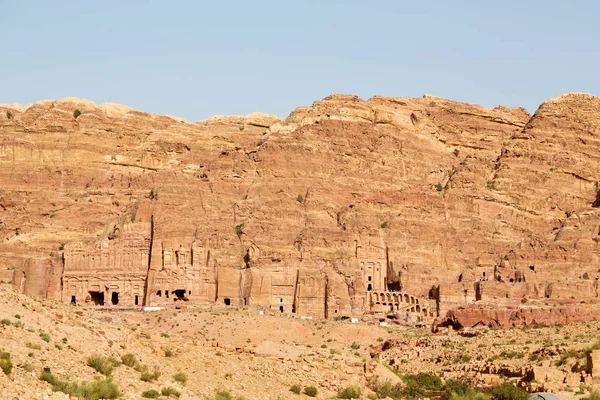 Grav Den Antika Platsen Petra Jordanien Den Vackra Undrar Worl — Stockfoto