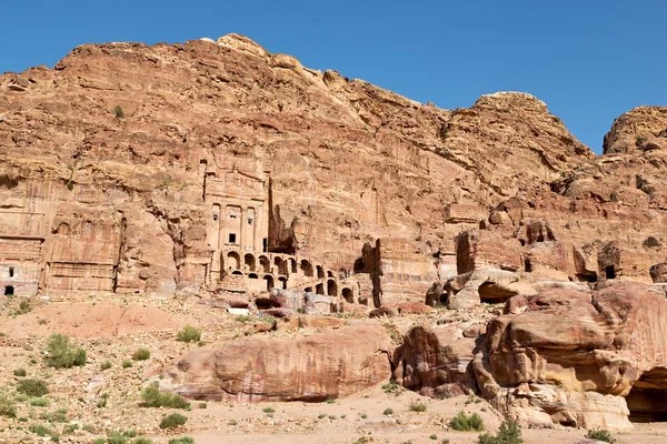 Graf Antieke Site Van Petra Jordanië Het Prachtige Wonder Van — Stockfoto