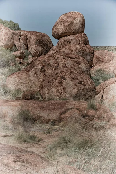 In australia le rocce di marmo del diavolo — Foto Stock