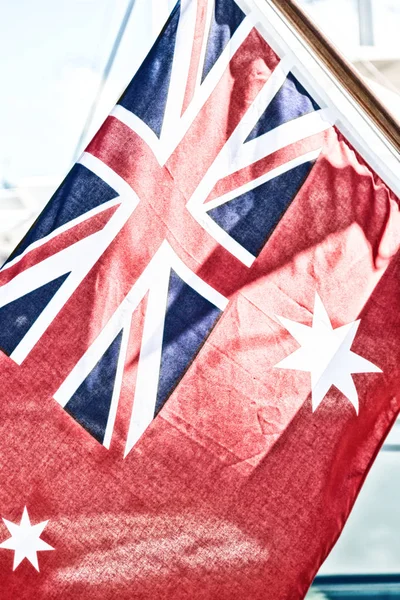 Australien Weht Die Flagge Der Marine Wind — Stockfoto