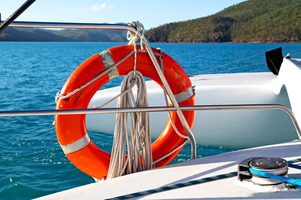 The concept of safety in the ocean with  lifebuoy — Stock Photo, Image