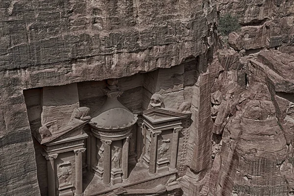 Desde lo alto el sitio antiguo de petra — Foto de Stock