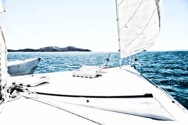 El concepto de navegación y velocidad del viento con la navegación — Foto de Stock