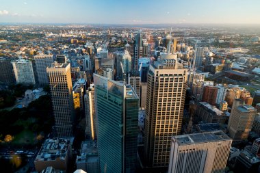 Avustralya'da sydney Kulesi görünümünden göz gökdelen ve hous