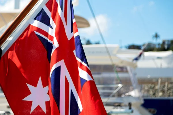 Australien Weht Die Flagge Der Marine Wind — Stockfoto