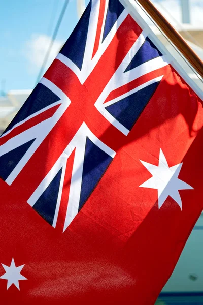 Australien Weht Die Flagge Der Marine Wind — Stockfoto