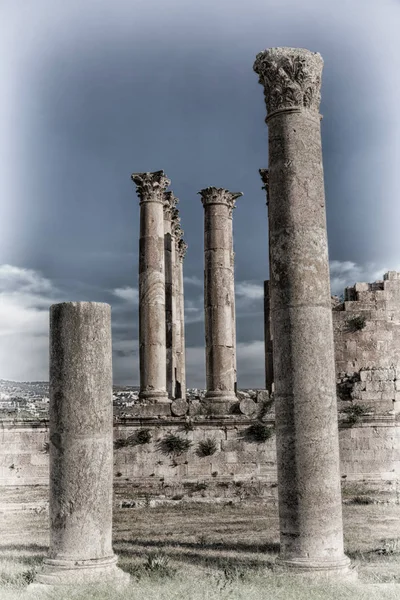 Jerash Jordan Sítio Arqueológico Antigo Património Clássico Turista — Fotografia de Stock