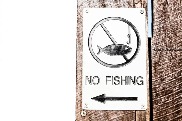 Australia Sign Fishing Law Information — Stock Photo, Image