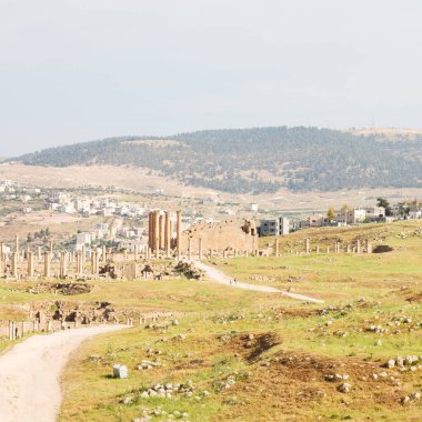 : Jerash jordan antik arkeolojik site turist için klasik miras