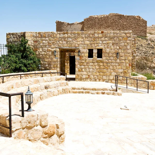 Στην Ιορδανία Παλιά Κάστα Της Τέφρας Shubak Και Τον Πύργο — Φωτογραφία Αρχείου