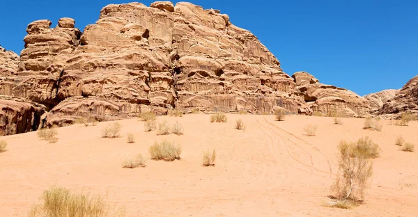 in the wadi rum desert of jordan  sand and mountain  adventure destinatio