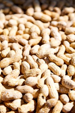 Fıstık gibi sağlıklı gıda ve aperatif kavramı Pazar çok