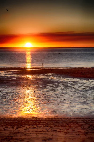 Austrália Pôr Sol Oceano Como Conceito Relaxar Férias — Fotografia de Stock
