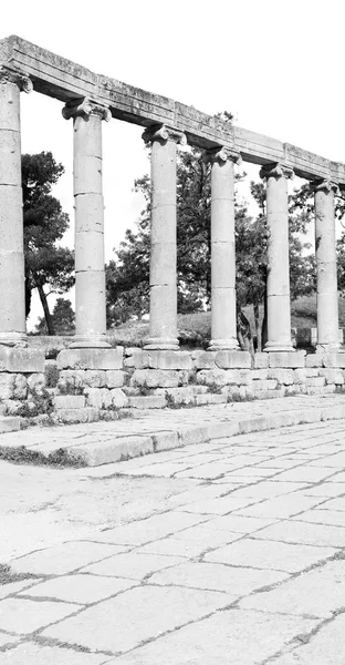 Jerash Jordan Sitio Arqueológico Antiguo Patrimonio Clásico Para Turista — Foto de Stock