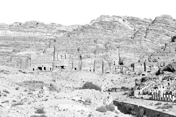 Sír az antik site-Petra, Jordánia — Stock Fotó