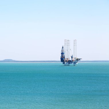 Avustralya sanayi bir off shore ile kavramı platformu açık okyanusta