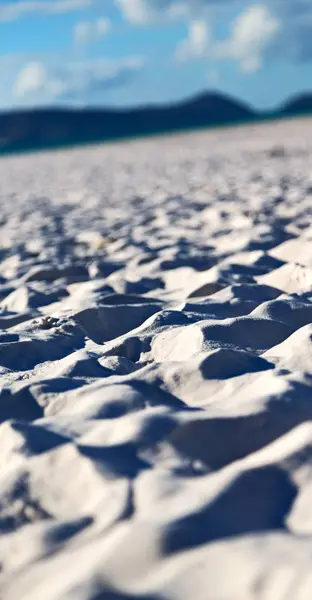 Australië Abstract Whitsunday Eiland Textuur Van Het Witte Strand — Stockfoto