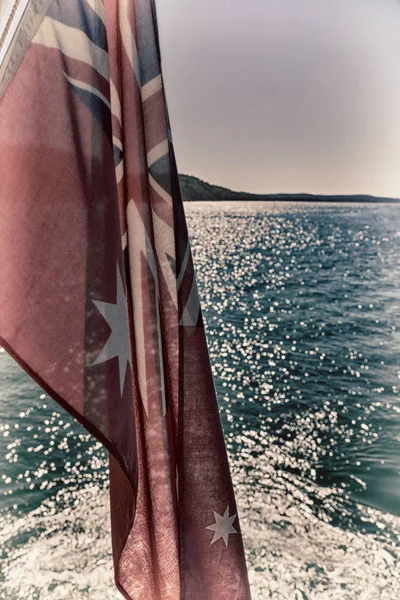 Die Flagge der Marine im Wind — Stockfoto