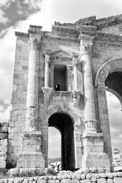 Jerash Jordan Sitio Arqueológico Antiguo Patrimonio Clásico Para Touris — Foto de Stock