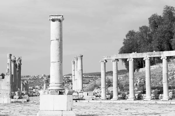 Jerash Jordan Sitio Arqueológico Antiguo Patrimonio Clásico Para Turista — Foto de Stock