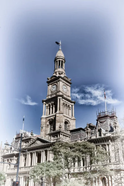 Στην Αυστραλία Sydney Αντίκα Πύργος Στον Ουρανό — Φωτογραφία Αρχείου