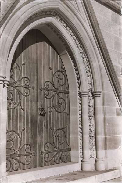 Australie Sydney Sainte Mary Église Entrée Antique Religius Concept — Photo