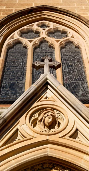 Church and the antique entrance religious concept — Stock Photo, Image