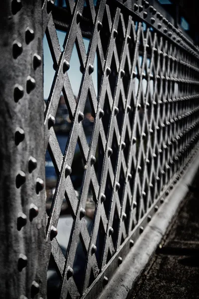 从桥梁钢金属结构 — 图库照片
